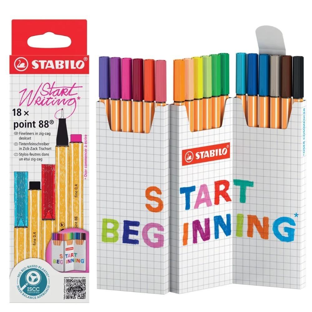 ROTULADOR STABILO P88 ZIG ZAG 18 COLORES CARTON