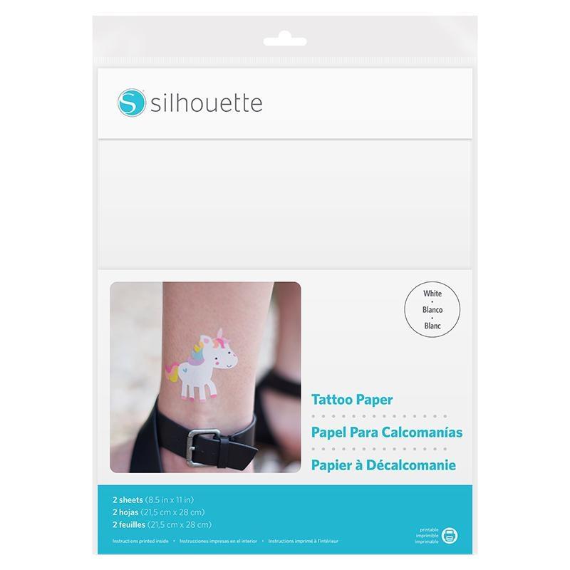 PACK LAMINAS TATUAJE SILHOUETTE BLANCO