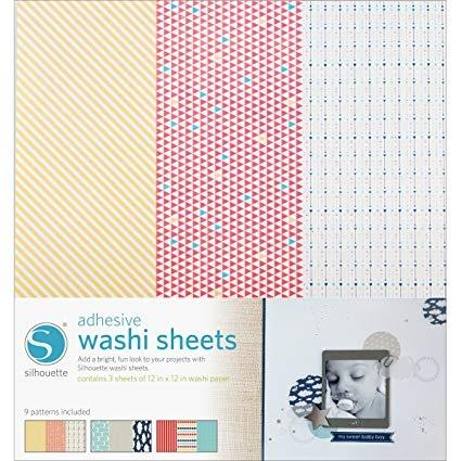 PACK LAMINAS WASHI SHEET SILHOUETTE