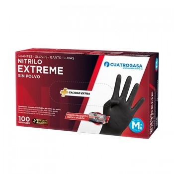 GUANTES NITRILO NEGRO EXTREME PAQUETES DE 100 UDS