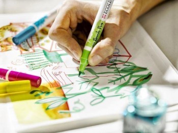 ROTULADOR PINCEL ECOLINE BRUSHPEN ESTUCHE 5 COLORES PRIMARIOS