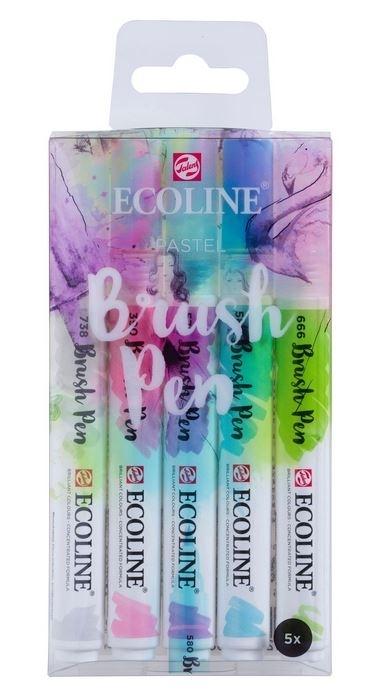 ECOLINE BRUSHPEN ESTUCHE 5 COLORES PASTEL