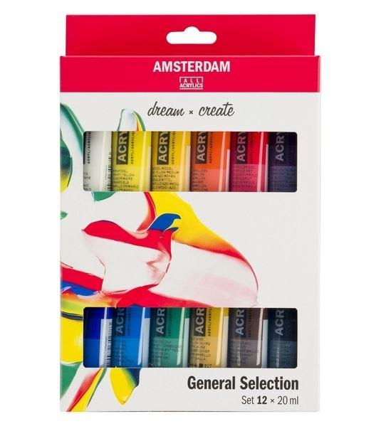 AAC SET PINTURA ACRILICA AMSTERDAM 12X20ML