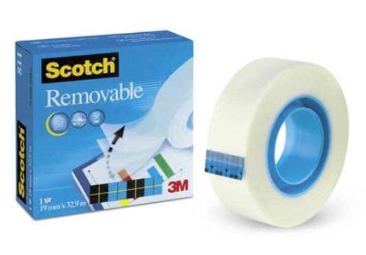 CINTA ADHES.SCOTCH MAGIC 19X33 REMOVIBLE AZUL