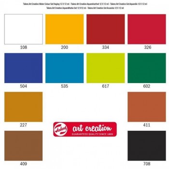SET TUBOS ACUARELA 12X12ML TALENS