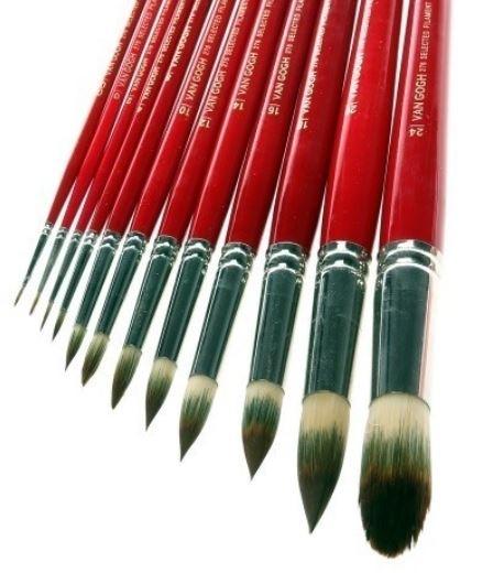 PINCEL VAN GOGH ROJO SERIE 276 REDONDO PARA OLEO Y ACRILICO