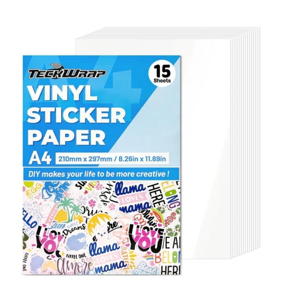 PACK 15 H. VINILO STICKER IMPRIMBLE ADHESIVO CROMADO PLATA INKJET TECKWRAP