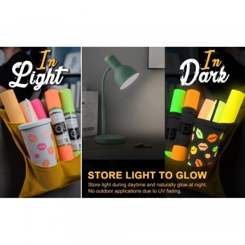ROLLO VINILO ADHESIVO GLOW IN THE DARK 0,30X1,5 MTS TECKWRAP