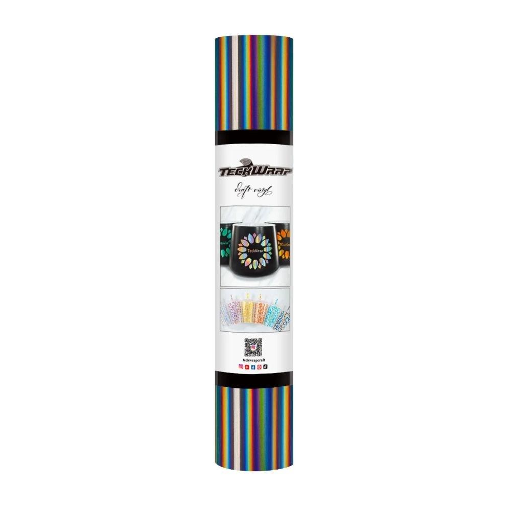 ROLLO VINILO ADHESIVO HOLO GLOSSY RAINBOW 0,30X1,5 MTS TECKWRAP