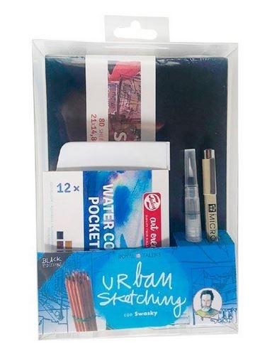SET URBAN SKETCHING NEGRO