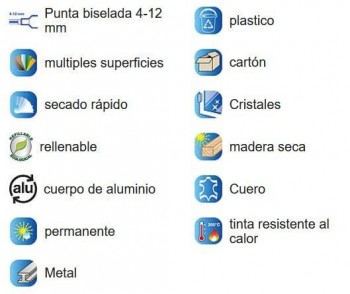 ROTULADOR PERMANENTE EDDING 800 PUNTA BISELADA