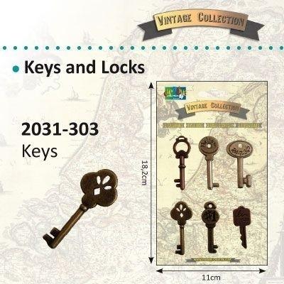 SET 6 LLAVES VINTAGE