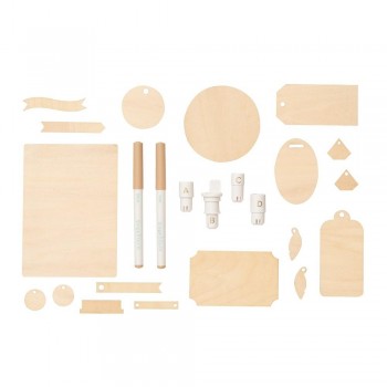 KIT 24 PIEZAS PIROGRABADO SINGE QUILL WE R MEMORY