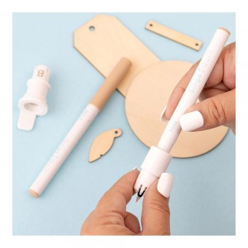 KIT 24 PIEZAS PIROGRABADO SINGE QUILL WE R MEMORY