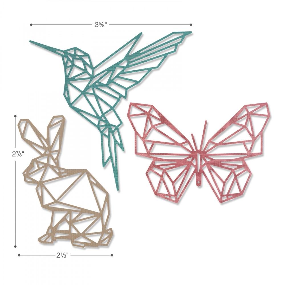 TROQUEL THINLITS SET 3 ANIMALES GEOMETRICOS