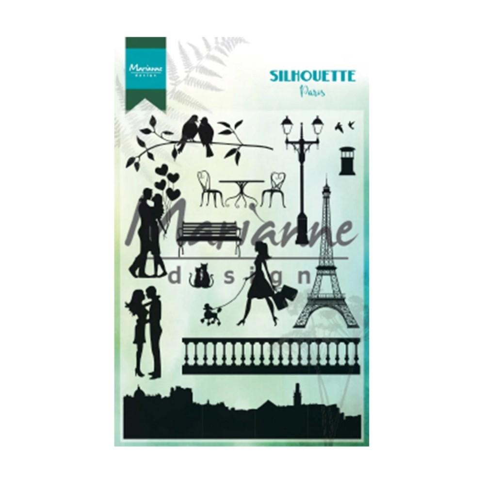 SELLOS TRANSPARENTES SILUETAS DE PARIS MARIANNE DESIGN