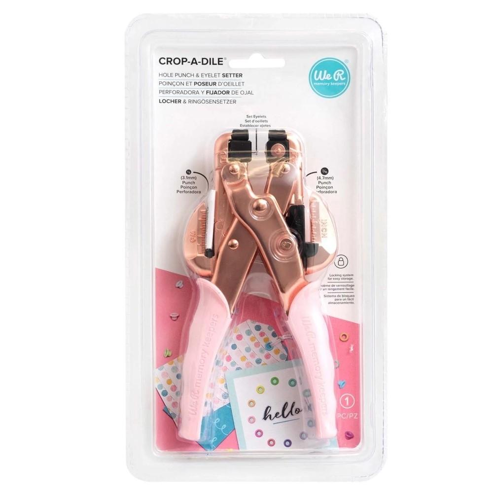 MAQUINA REMACHADORA WE R MEMORY CROP-A-DILE ROSE GOLD