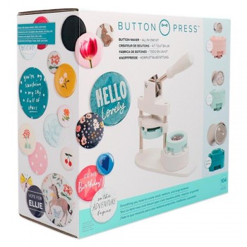 MAQUINA WE R MEMORY CREADORA BOTONES Y CHAPAS PACK ALL IN ONE BUTTON PRESS